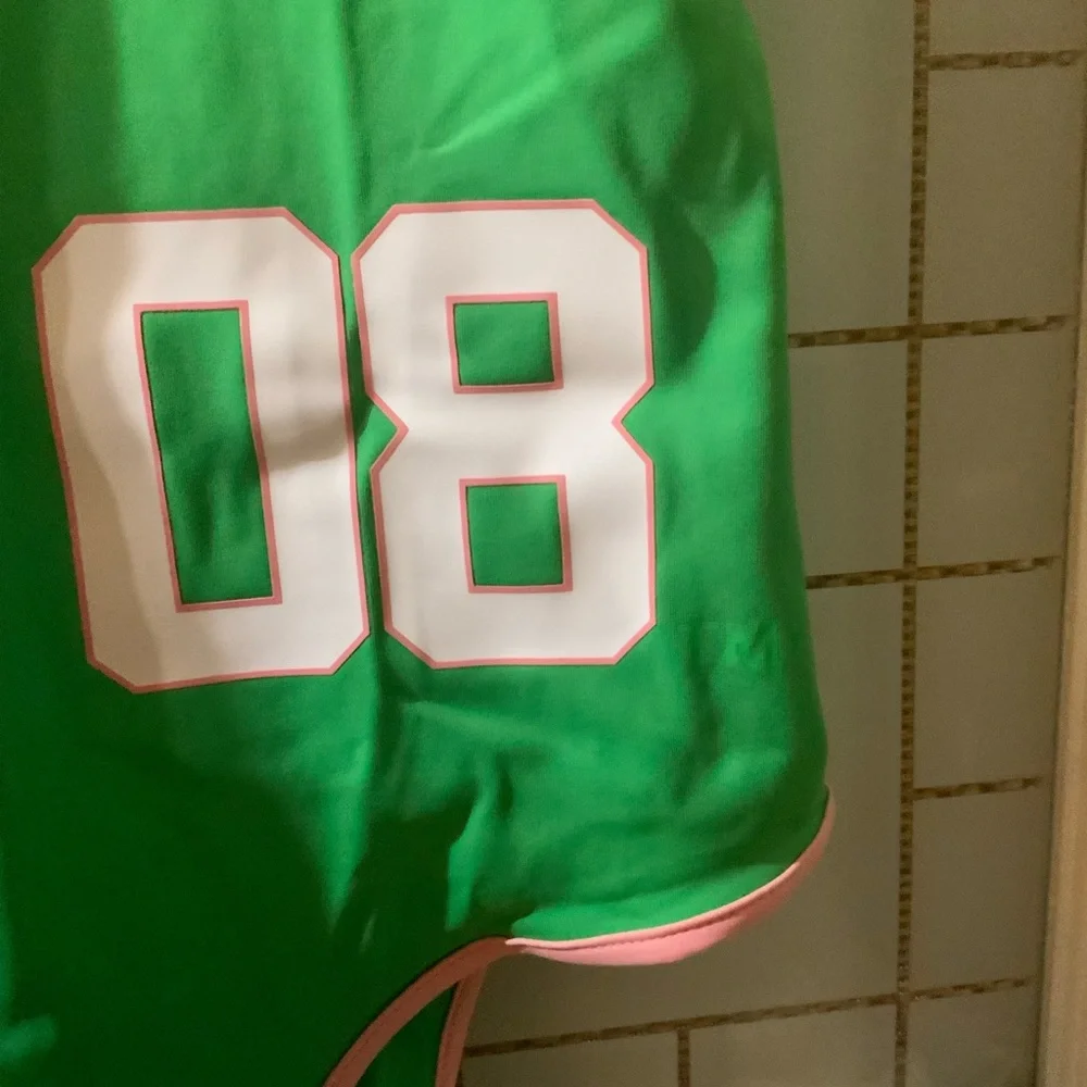AKA Oh So Pretty PINK AND GREEN Swimsuit
Size: Large - Picture 6 of 12